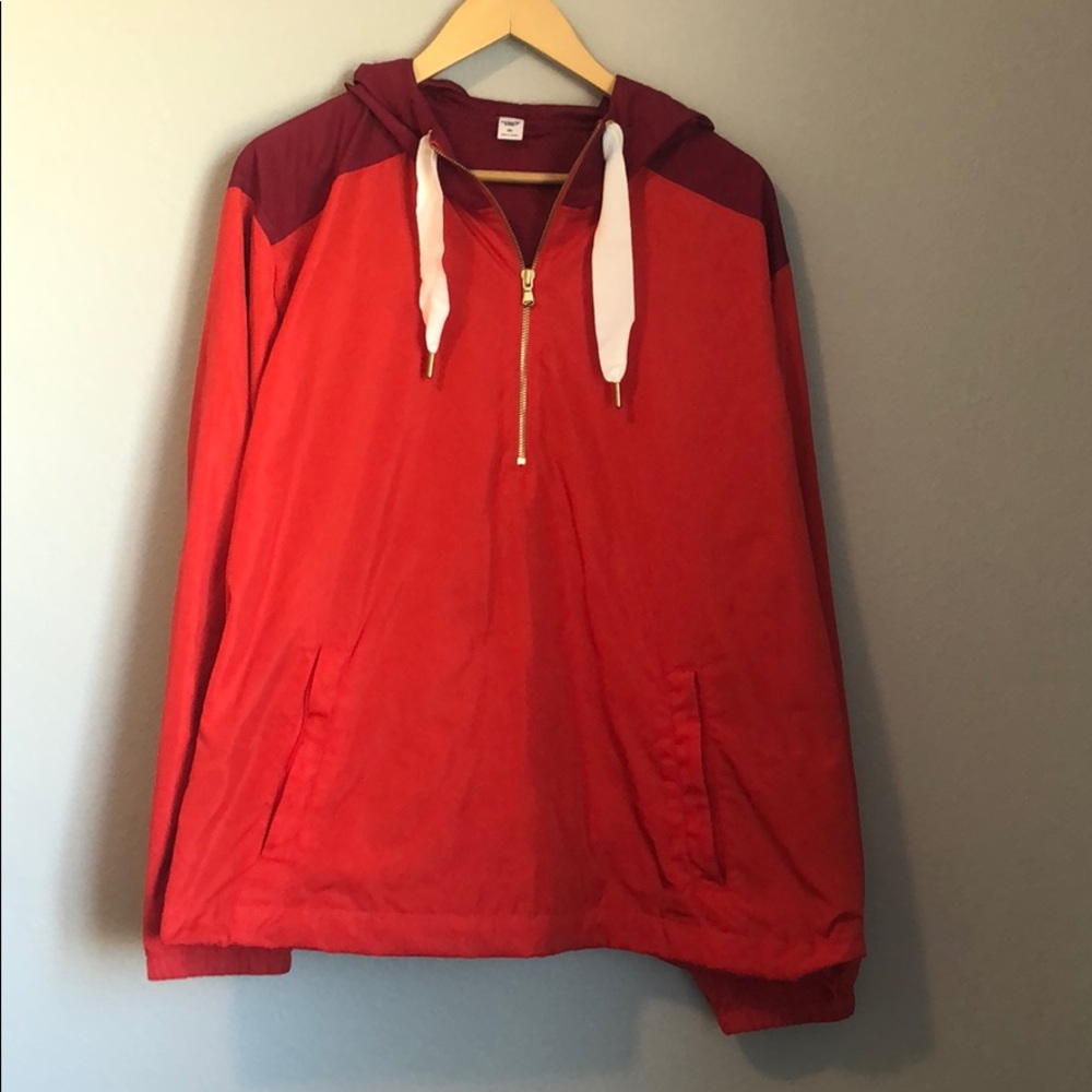 Hooded Quarter Zip Windbreaker